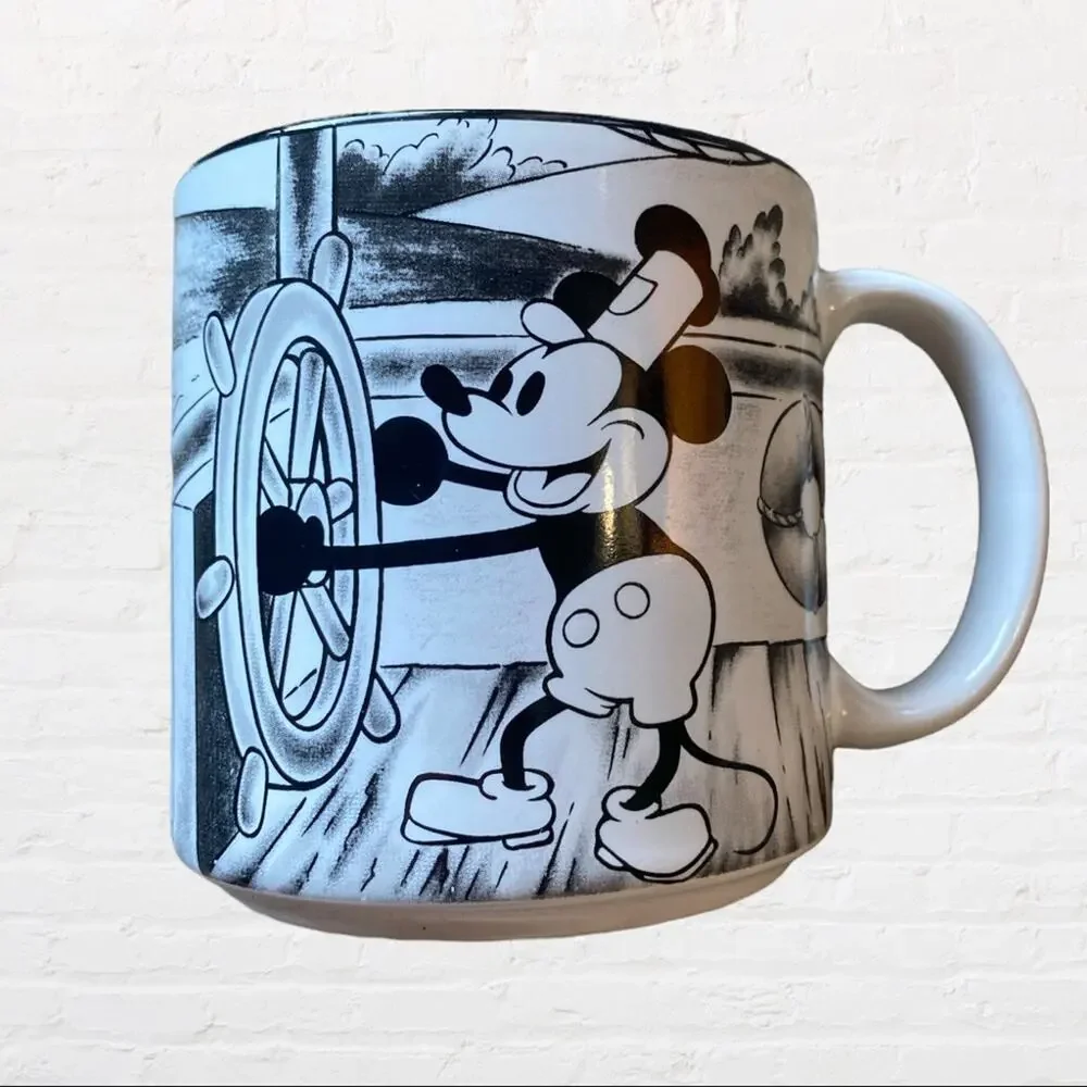 Vintage Disney Mickey Mouse Steamboat Willie coffee mug